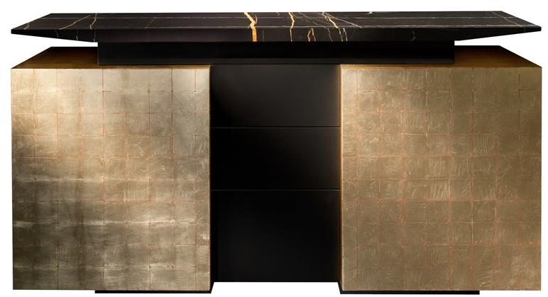 Garbarino Буфет с распашными дверцами, лакированный сусальным золотом Katai Kat2  - Вид №2