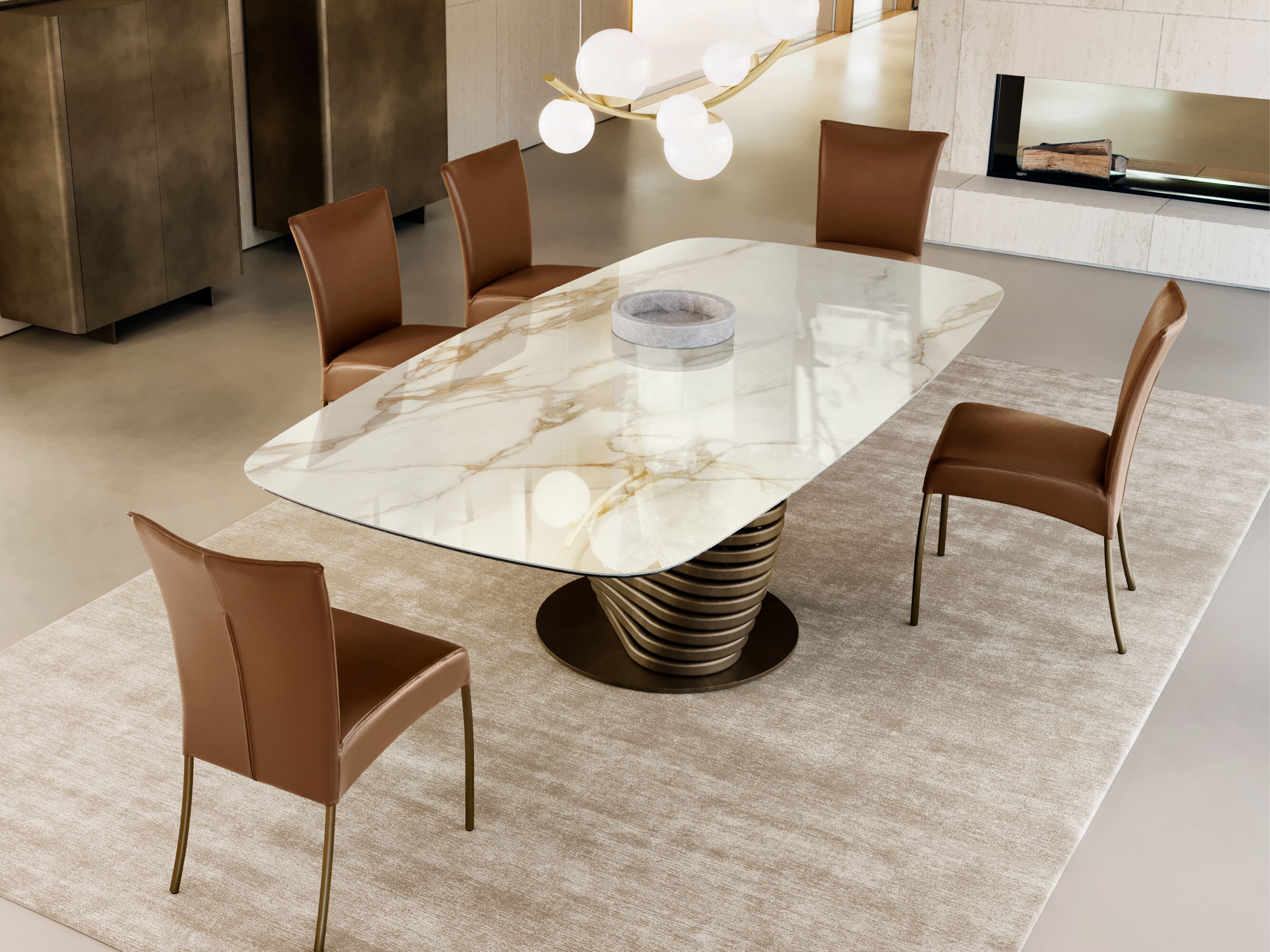 Прямоугольный керамический стол с металлическим основанием EFORMA рулон ARCH-00030720 - Вид №3