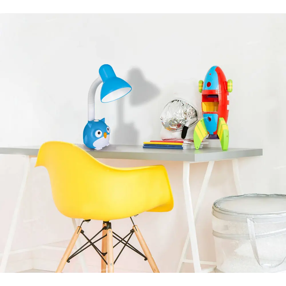 Лампа настольная Сова E27 40 Вт цвет синий CAMELION STLM-2041223 - Вид №5