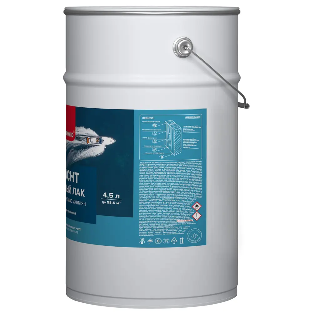 Яхтный лак NEOMID для дерева - защита и эстетика 4.5 л 85180729 STLM-0059554 - Вид №3