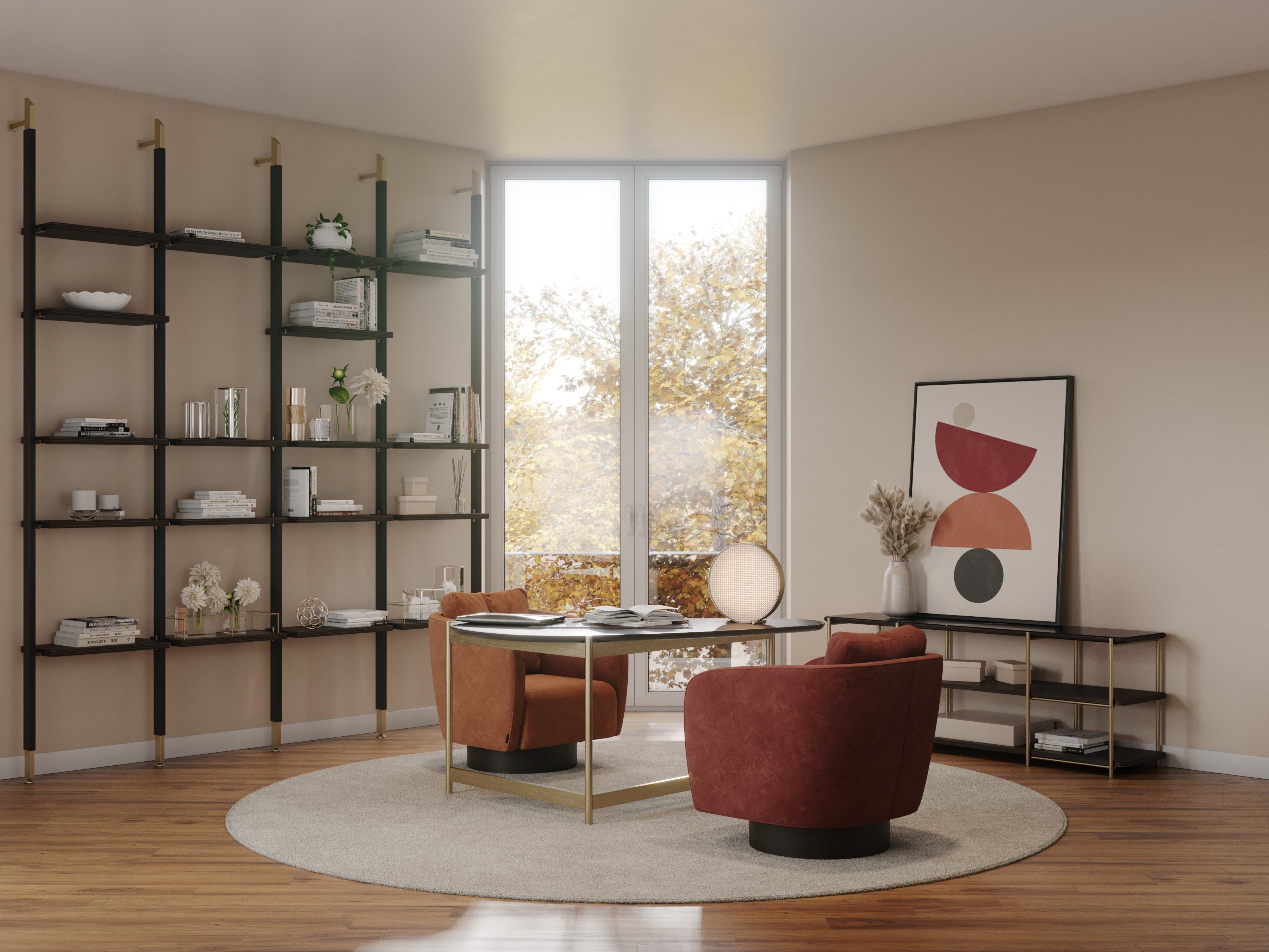 Черный угловой стол Stylish Club Capri ARCH-00130596 - Вид №10