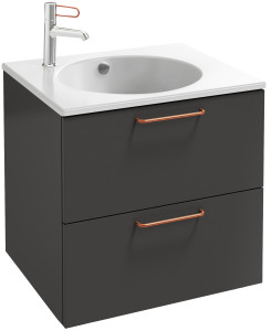 EB2520-R7-P14 Тумба под столешницу 60 см, 2 ящика, бронзовая ручка JACOB DELAFON ODÉON RIVE GAUCHE