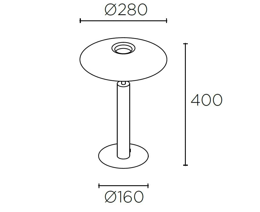 Стальная светодиодная настольная лампа LedsC4 H ARCH-00054256 - Вид №1