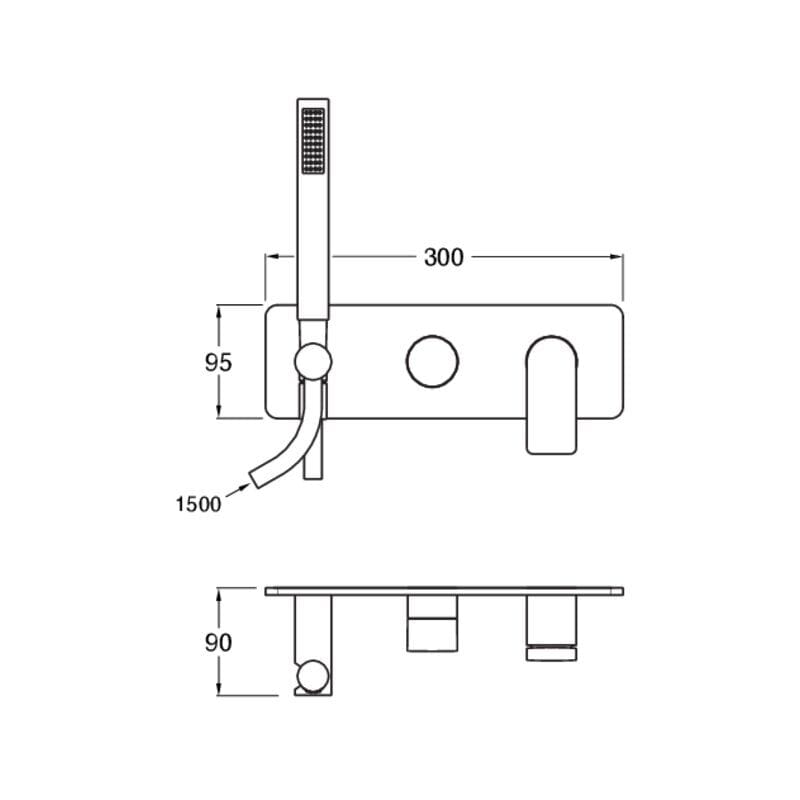 Смеситель для ванны / душа CRISTINA Rubinetterie Blade ARCH-00100700 - Вид №2