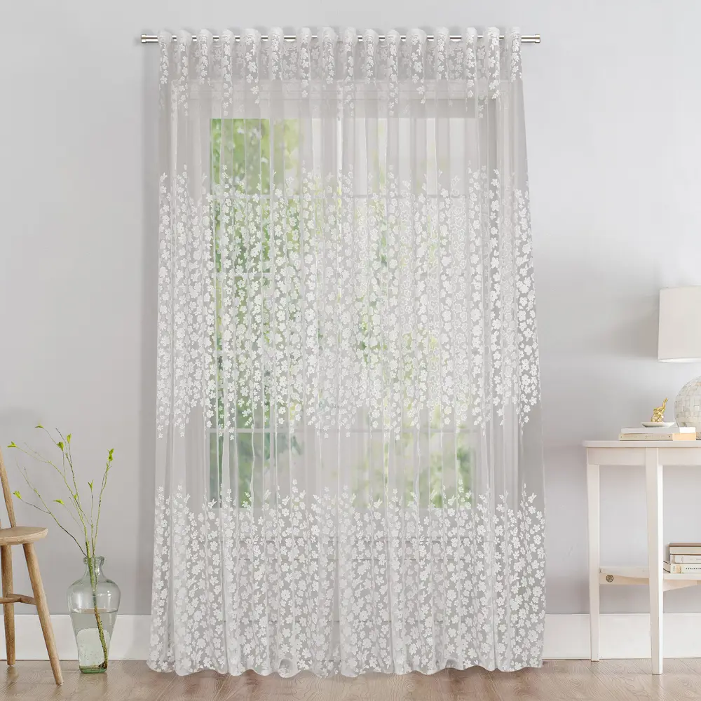 Тюль на ленте Лора 250x260 см цвет серо-фиолетовый MIAMOZA STLM-2068808