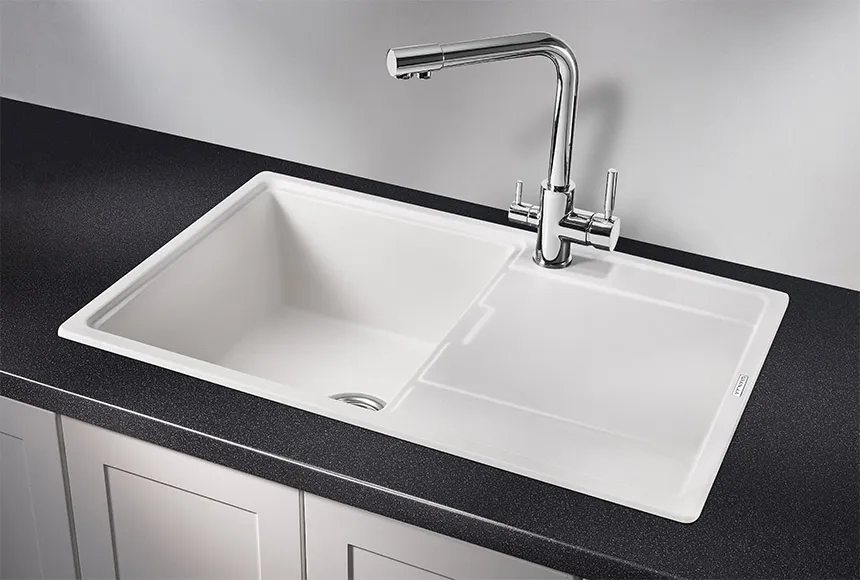7804, АРКТИК (БЕЛЫЙ), кухонная мойка, кварц GRANULA 7804-ST229