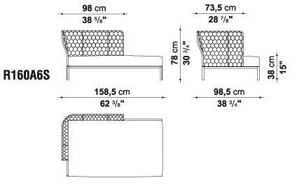 B&B Italia Outdoor Модульный угловой диван Ravel sun-id-1489537 - Вид №27