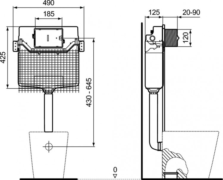 R015667 Встраиваемый бачок Ideal Standard PROSYS - Вид №2