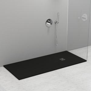 704454 Душевой поддон из минерального литья АНТРАЦИТ в комплекте с сифоном, Kerasan DOCCIA Италия