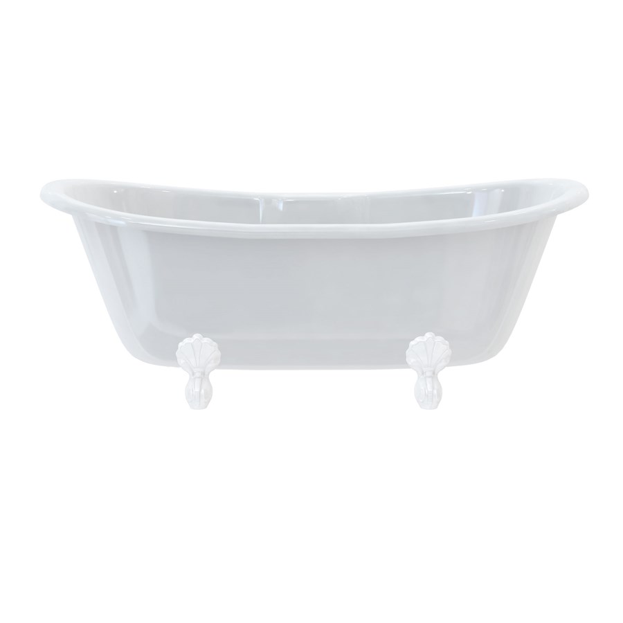 Burlington Двухсторонняя ванна Bateau с роскошными ножками с ножками Luxury Classic в черном цвете L3B T10F  - Вид №2