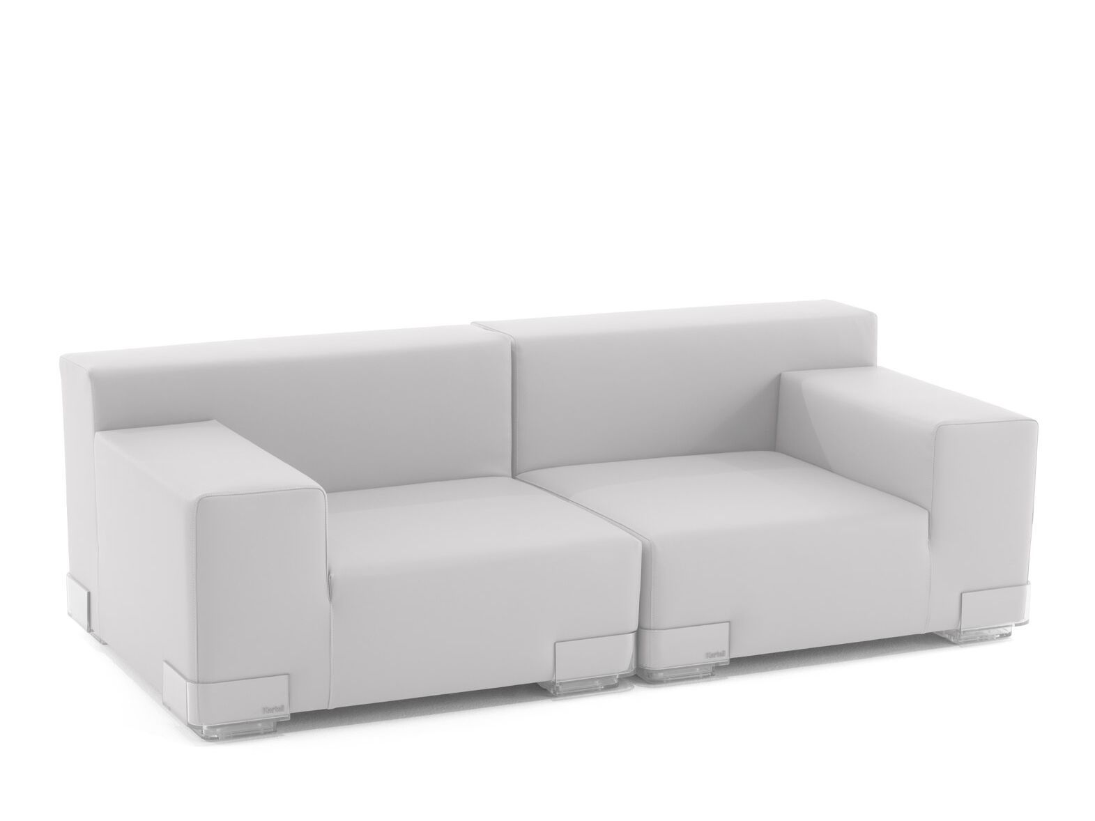 2-местный модульный съемный диван из искусственной кожи Kartell Plastics ARCH-00019820 - Вид №2