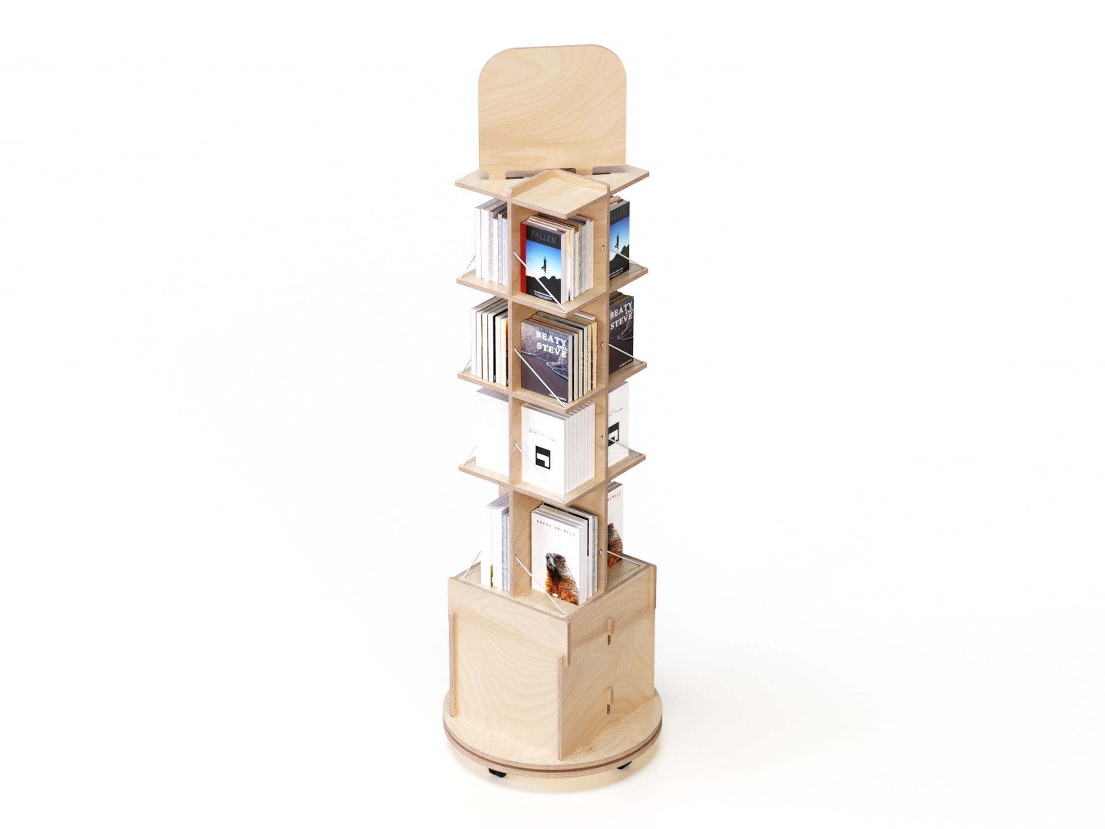 Деревянная вращающаяся витрина с колесами Esposit экспоненты ARCH-00110854 - Вид №5