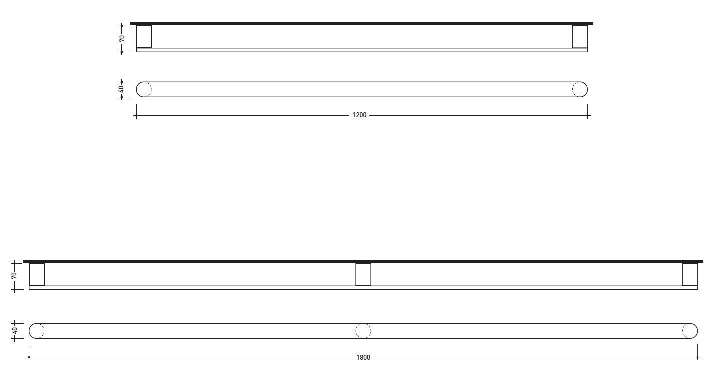 Держатель для полотенец из хромированного металла Ceramica Flaminia Two ARCH-00106125 - Вид №4