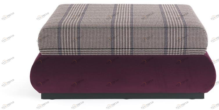 ETRO Home Interiors Квадратный пуф, обитый бархатом и тканью  E.btn.222.a 
