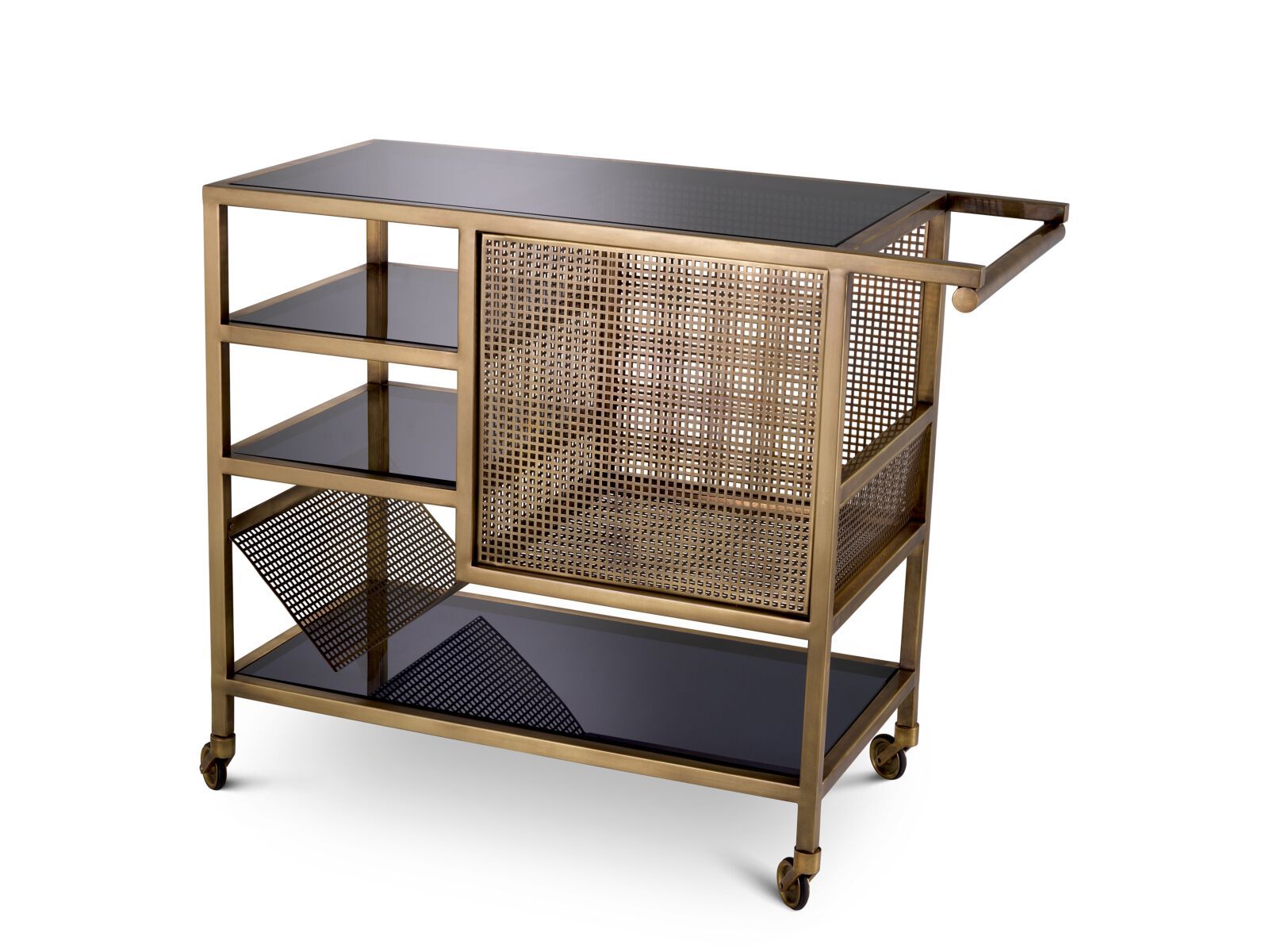 Стеклянная и латунная тележка для еды Eichholtz STERLING ARCH-00022647