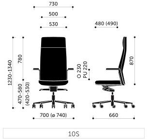 profim Стул офисный вращающийся с 5 спицами и подлокотниками Myturn sun-id-1393624 - Вид №7