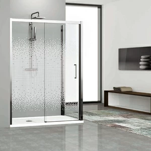 Душевой уголок 130x80 KUADRA 2P+F Novellini KUADRA с принтом Ravenna