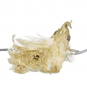 MC 40004 Кружевной павлин на клипсе 30 см GOODWILL