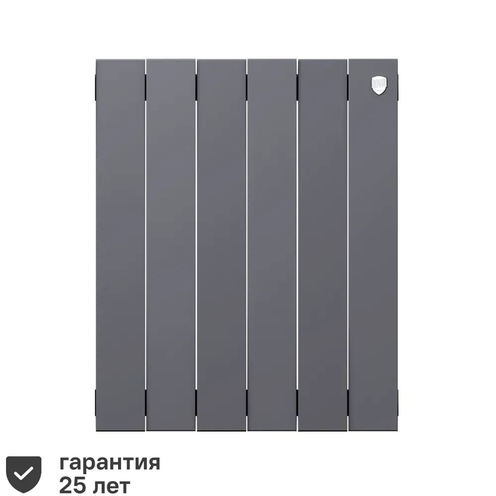 Радиатор секционный Royal Thermo Pianoforte 500/100 6 секций боковое подключение биметалл серый 81979207 STLM-2075304  - Вид №1