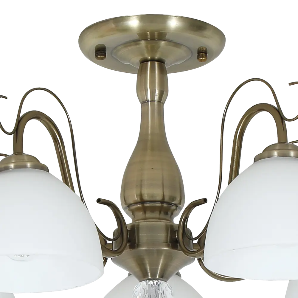 Люстра на штанге Primavera 5 ламп 20 м² цвет бронза SCHAFFNER STLM-2019184 - Вид №4