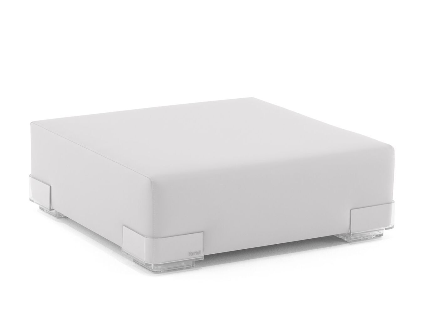 Съемный квадратный пуф из искусственной кожи Kartell Plastics ARCH-00011527 - Вид №2