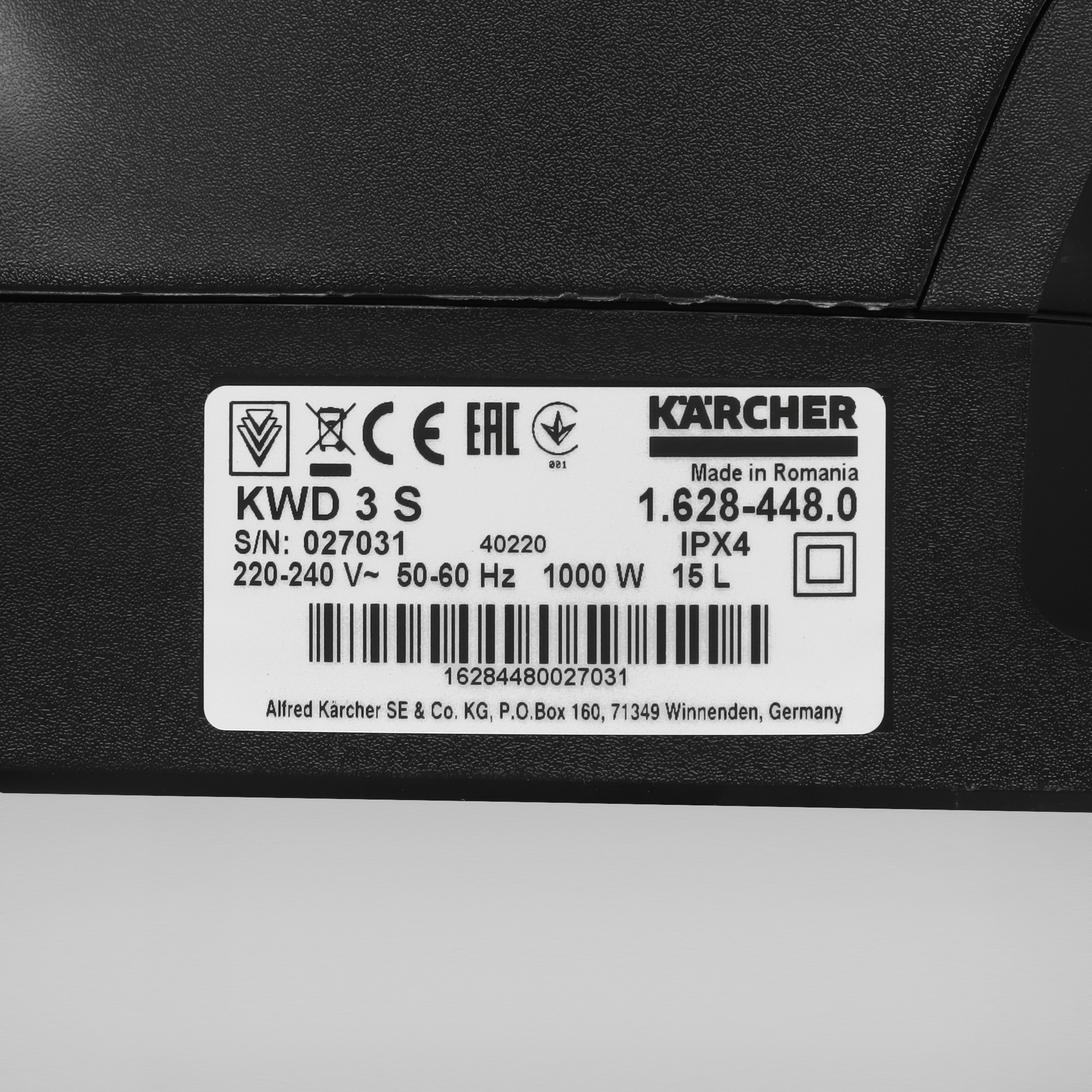 Хозяйственный пылесос  Karcher KWD 3 S V-15/4/20 AE 5451394 STDN-0078038 - Вид №4