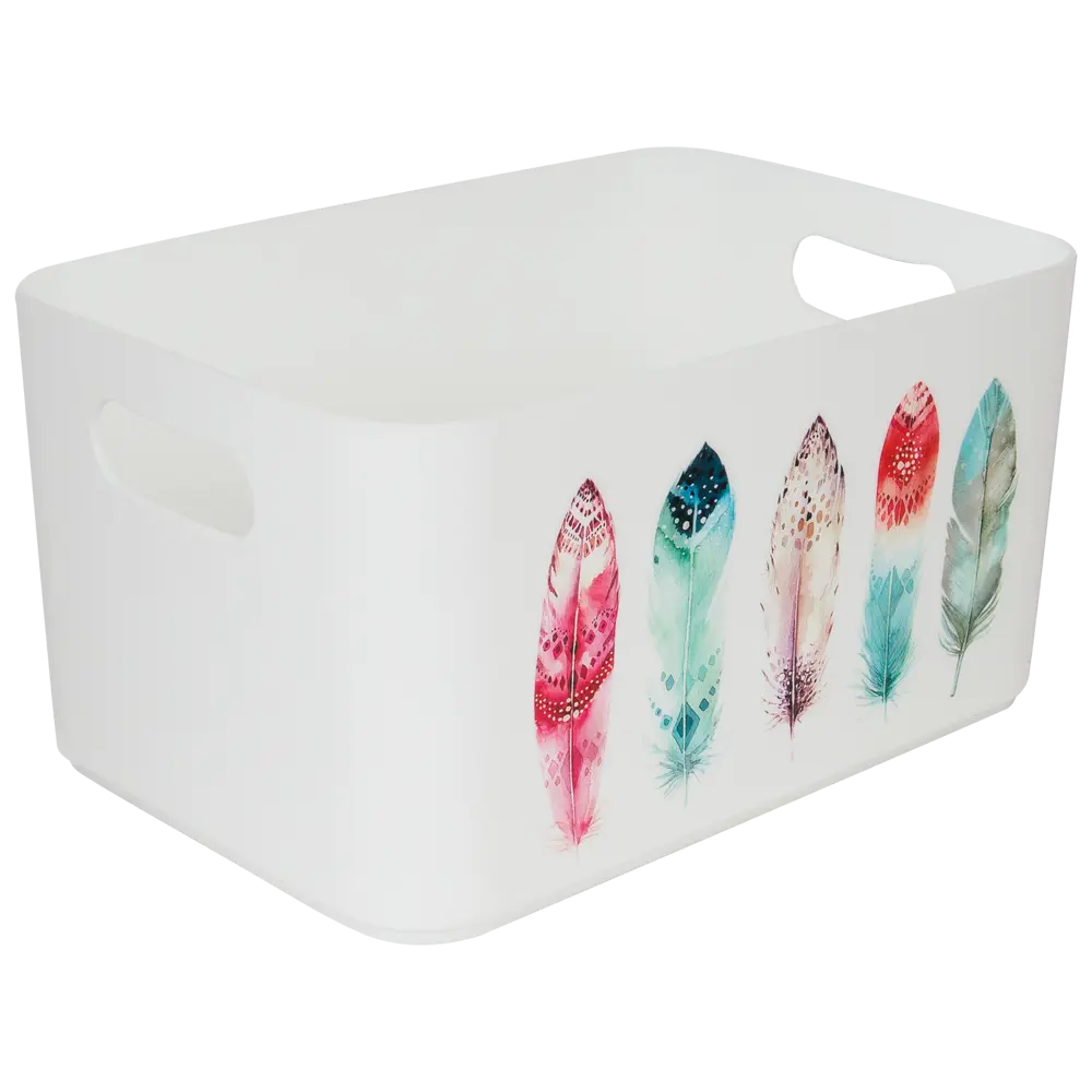 Корзина Serenity 15.7x12.1x11.5 см пластик цвет белый BEROSSI STLM-2180817 - Вид №1