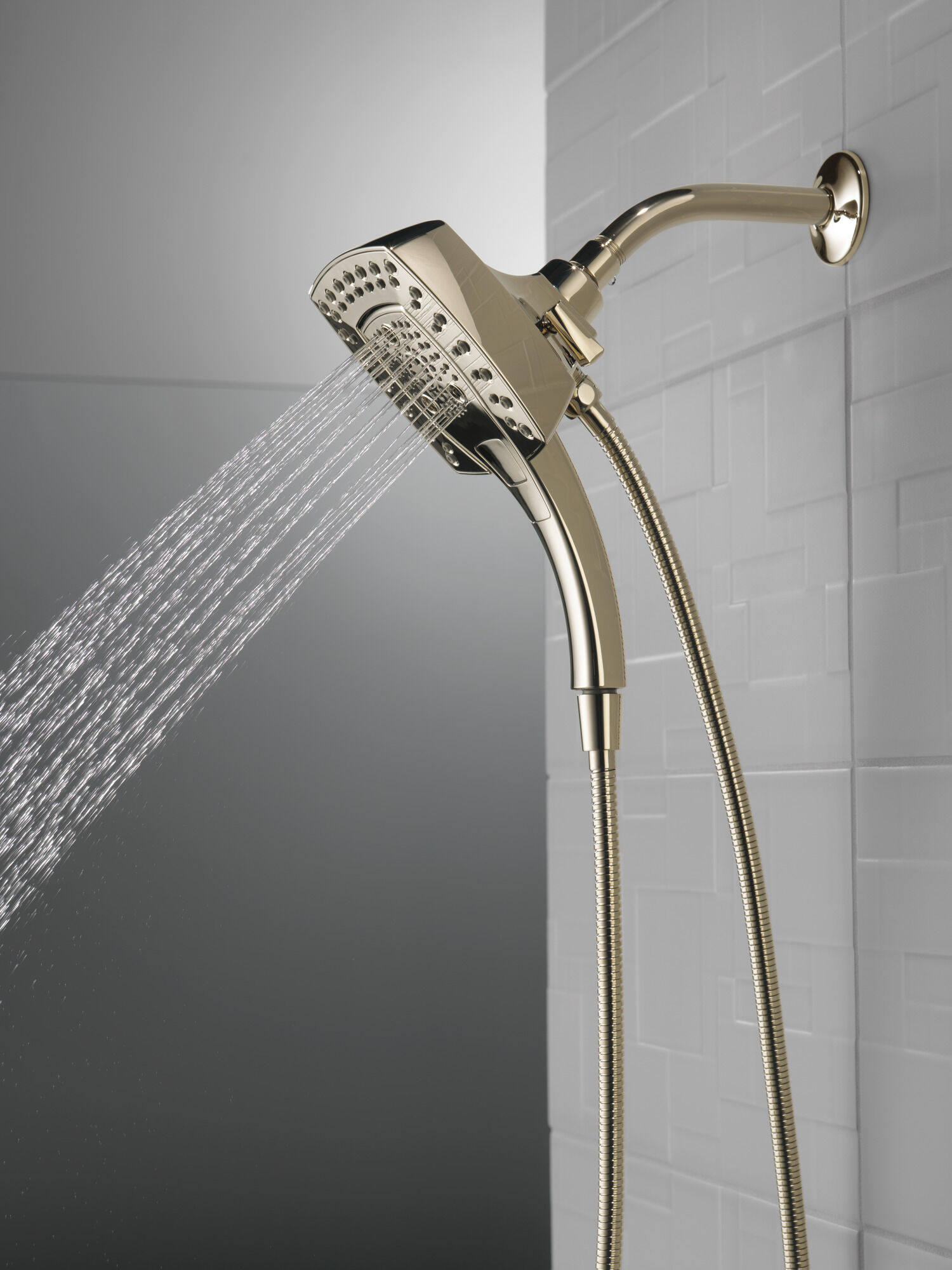 58474-PN H2Okinetic® In2ition® Душ два в одном с 5 настройками Delta Faucet Universal Showering Полированный никель  - Вид №13