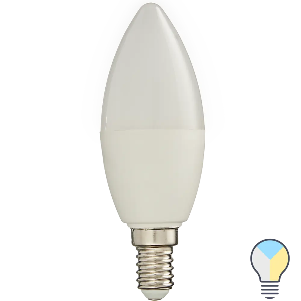 Лампа умная светодиодная Osram Smart Plus E14 220-240 В 5 Вт свеча матовая 470 лм изменение оттенков белого LEDVANCE STLM-2170055