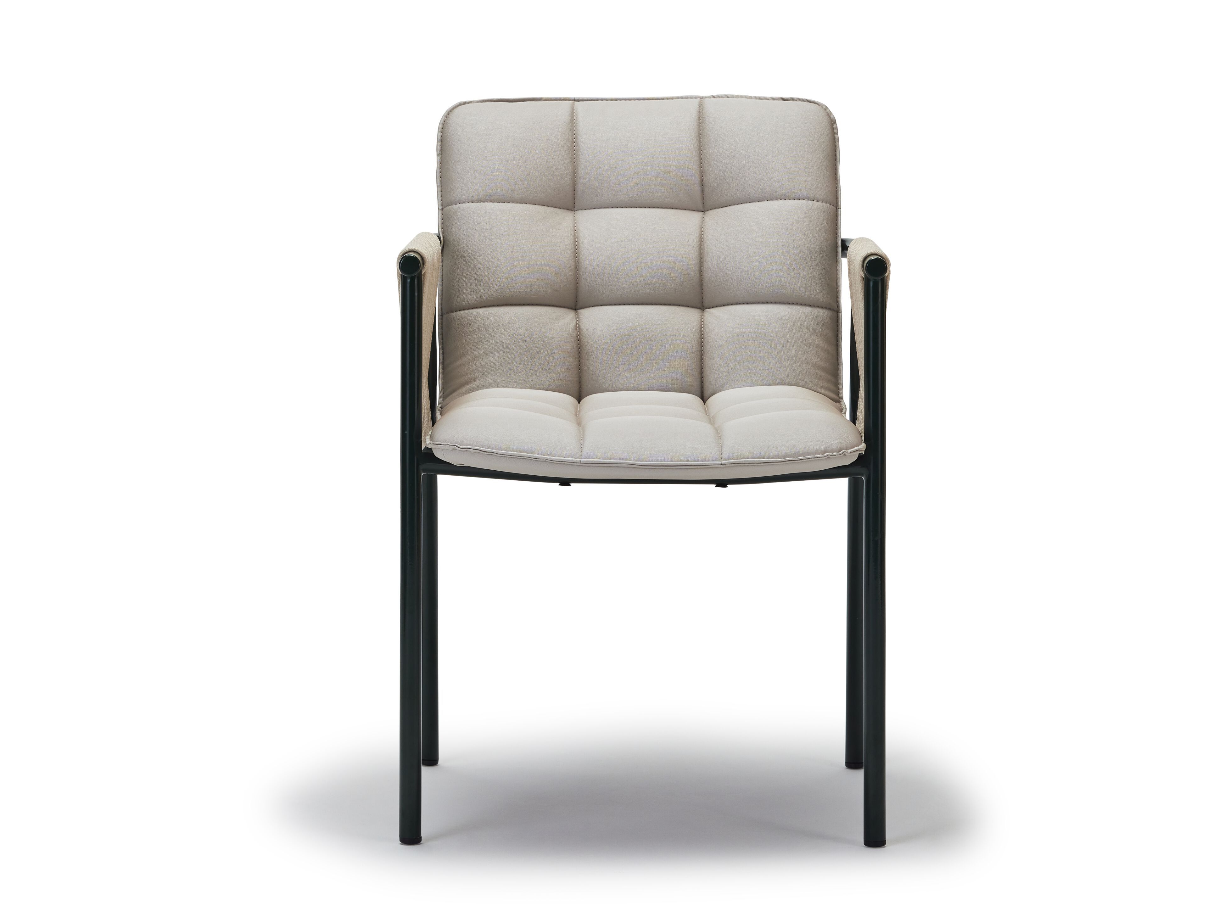 Тканевый и металлический садовый стул с подлокотниками Papell Design Squarez ARCH-00058325 - Вид №1