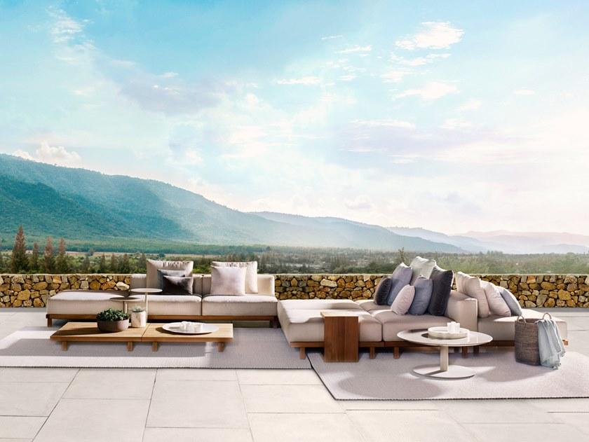 TRIBÙ Журнальный столик из тикового дерева Vis à vis sofa sun-id-1477075 - Вид №5