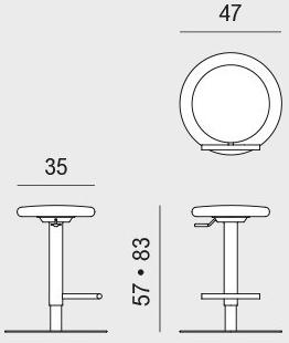 Viganò Офисный стул с регулируемой высотой из ткани Joe sun-id-1399267 - Вид №3