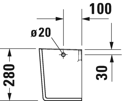 0858410000 Полупьедестал для раковины овальная Duravit ME BY STARCK - Вид №3
