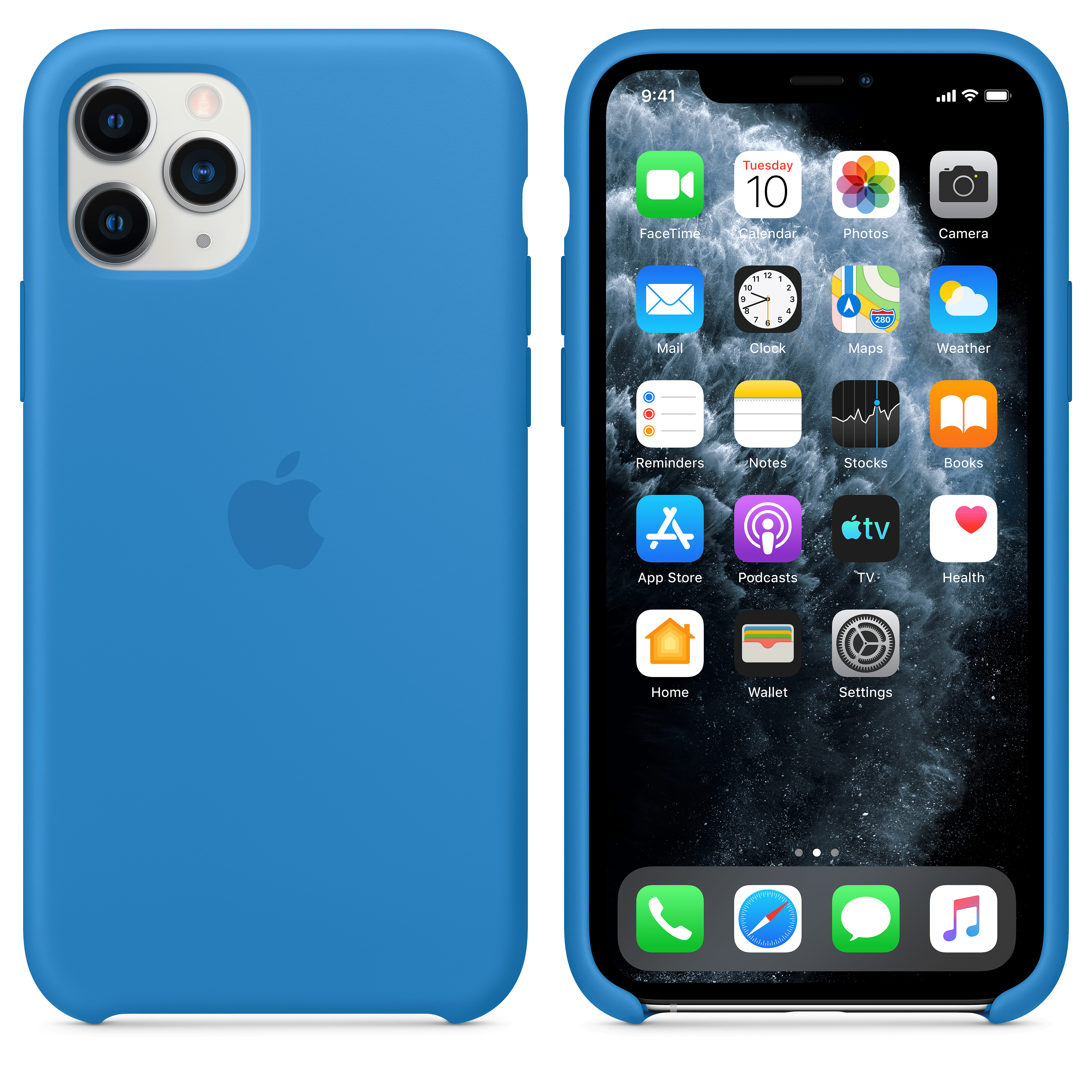 MY1F2ZM/A Iphone 11 pro silicone case - surf blue Apple Santreyd  - Вид №5