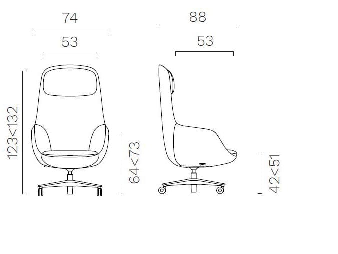 Кожаное офисное кресло с высокой спинкой FREZZA Radar Executive ARCH-00108578 - Вид №2