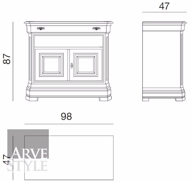 Arvestyle Тумба под ТВ из лакированной древесины Amalfi Sl-0116 - Вид №1
