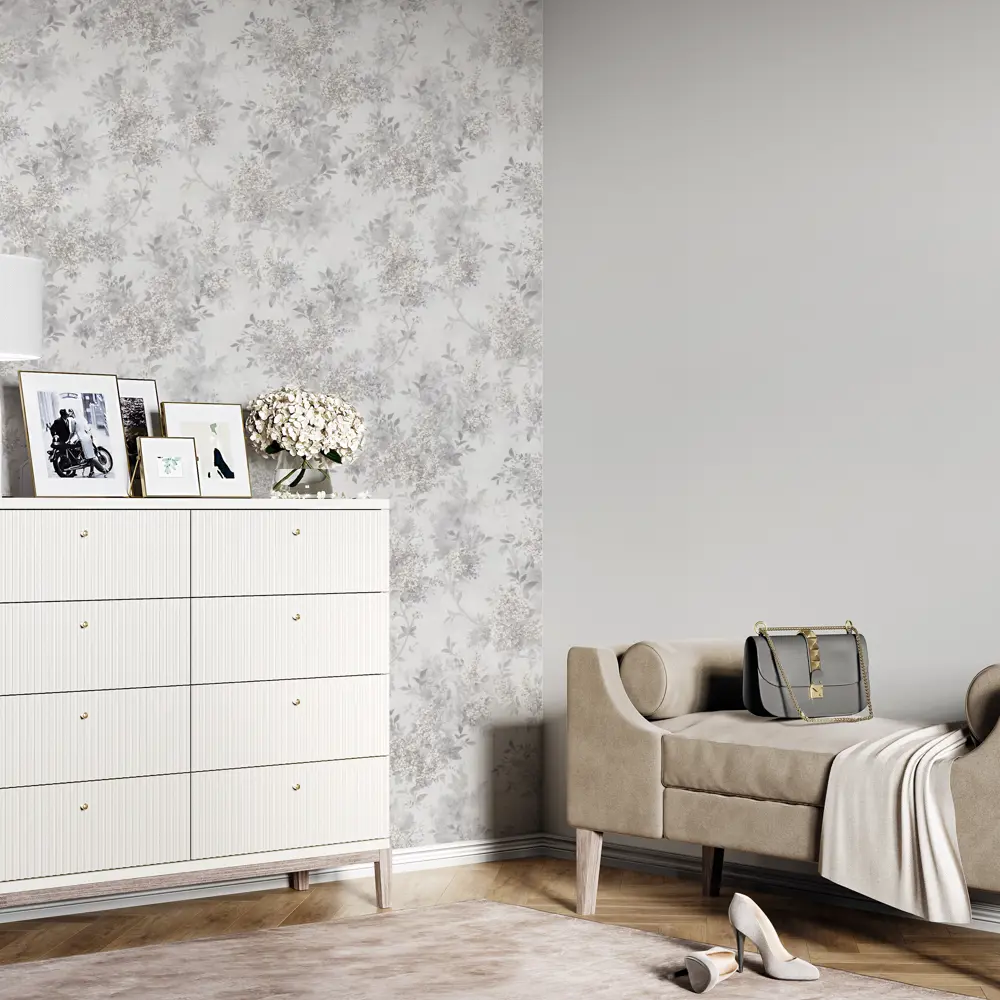 Обои флизелиновые Palitra Life Nancy серые 1.06 м PL71889-46 STLM-2093479 - Вид №3