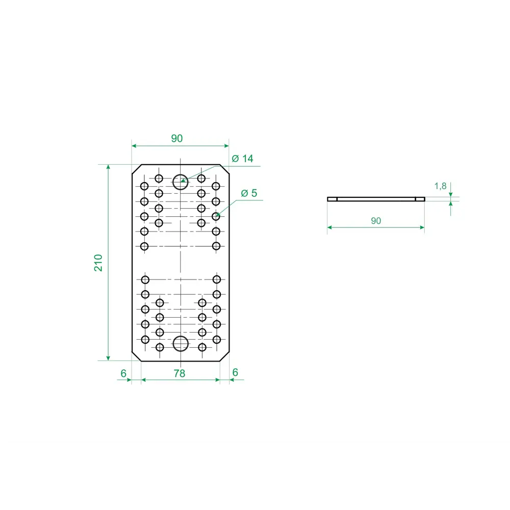 Santreyd Крепежная пластина для деревянных конструкций 210x90 мм 83613002 STLM-0042728 - Вид №3