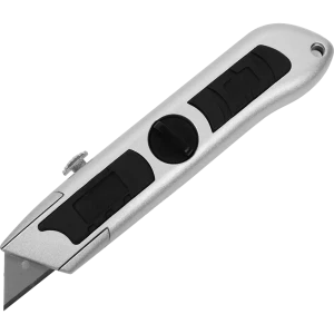 Нож строительный Vira Quick-Open алюминиевый корпус трапециевидное лезвие 19 мм