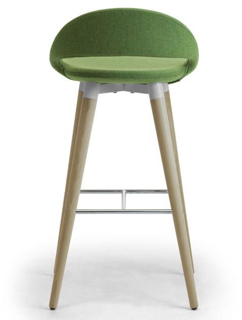 Leyform Высокий табурет из дерева и ткани со спинкой Samba 51562 - Вид №4