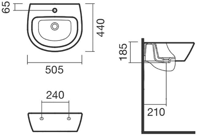 Раковина подвесная 50 Sanitana KAPA / POP ART S10078236200000  - Вид №1