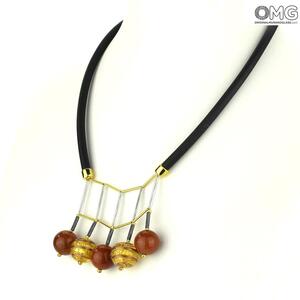 4752 ORIGINALMURANOGLASS Ожерелье с венецианскими бусинами Zattere 50 см