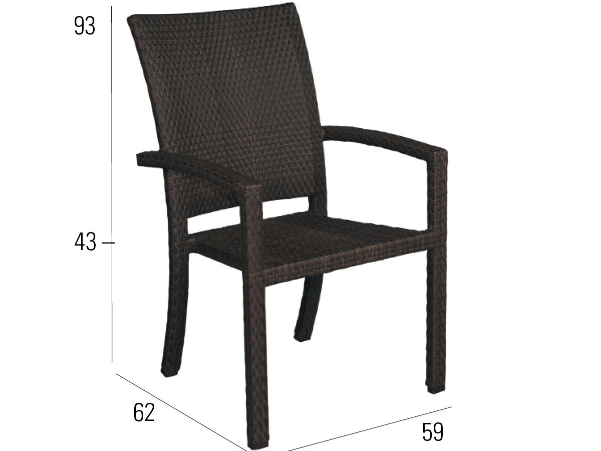 65.00.0998 Обеденный набор Bellini mocca 13 шт. - включая 6 кресел Bellini, 6 подушек для сидений (цвет на ваш выбор), 1 раздвижной столик Bellini mocca Mbm  - Вид №1