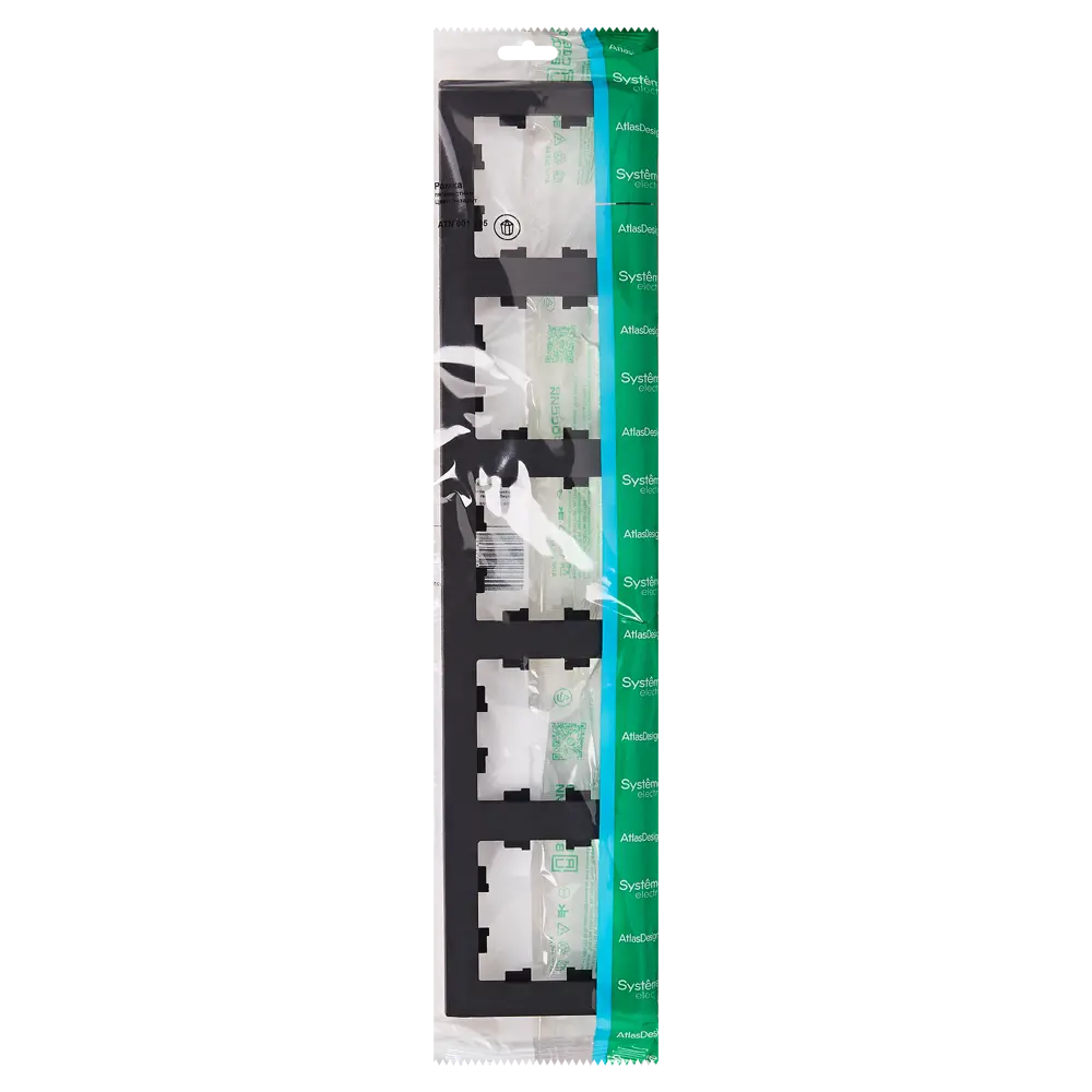 Рамка Systeme Electric AtlasDesign 5 постов цвет базальт STLM-2015391 - Вид №4