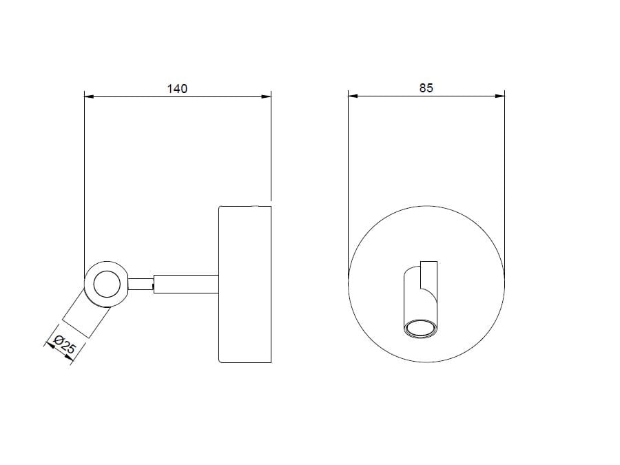 Металлический светодиодный настенный светильник ZAVA NINO APPLIQUE ARCH-00033859 - Вид №3