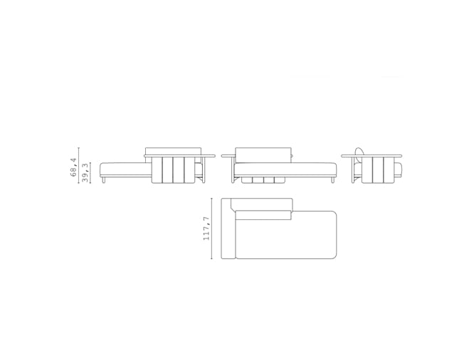 Тканевый модульный садовый диван CPRN HOMOOD Shapes 2025 ARCH-00073131 - Вид №5