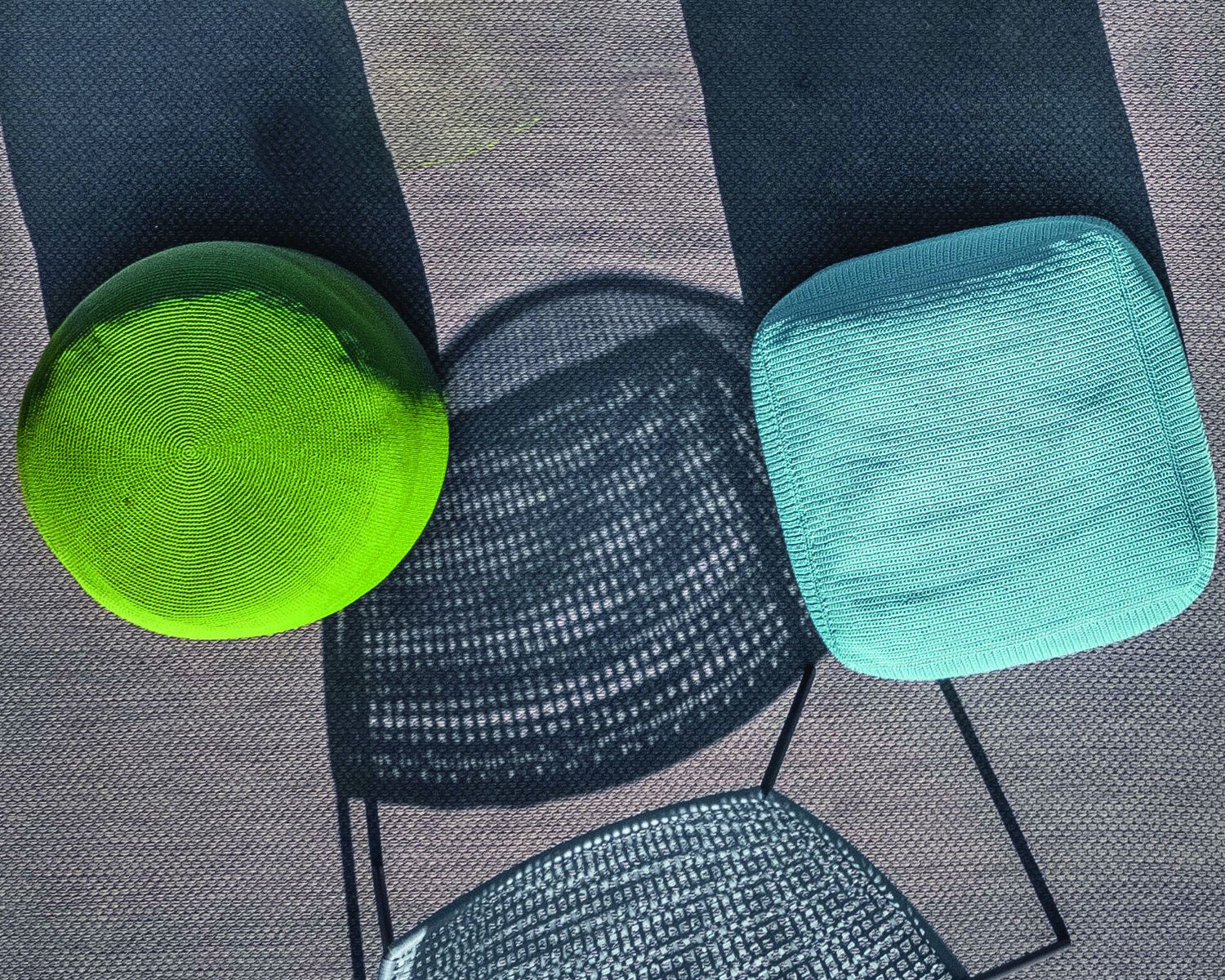 Круглый пуф из ткани FISCHER MÖBEL ARCH-00074616 - Вид №6