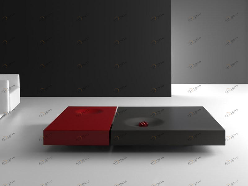 Kendo Mobiliario Лакированный прямоугольный журнальный столик на колесиках sun-id-1432509