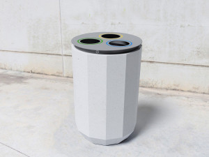 Бетонные стойки для мусора из фиброзного бетона для раздельного сбора