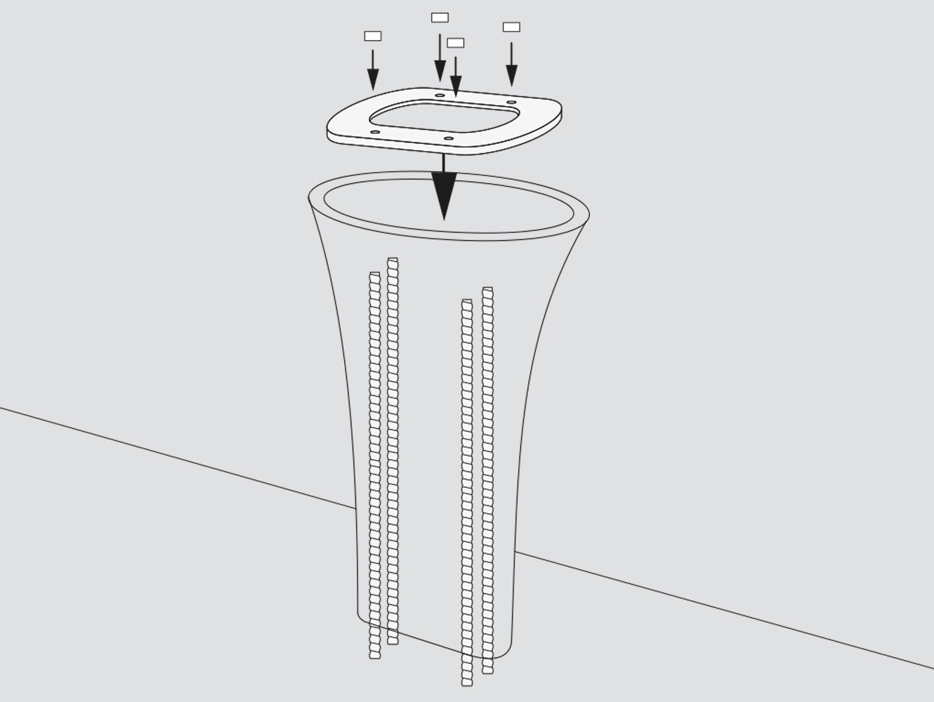 AMFIO-NSA Крепежи для пьедестала Amedeo Ovale (обязательный с AMCOLO) cielo Enjoy + Amedeo Ceramica Cielo